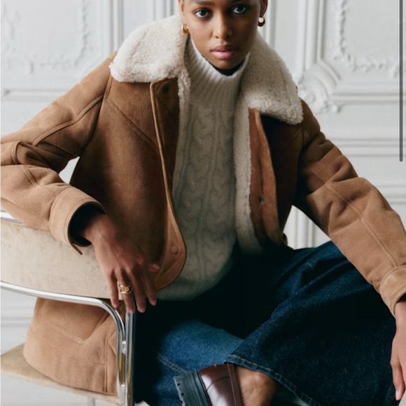 Sezane Camel Ecru Nico Jacket NWT sz 2 - Picture 1 of 6